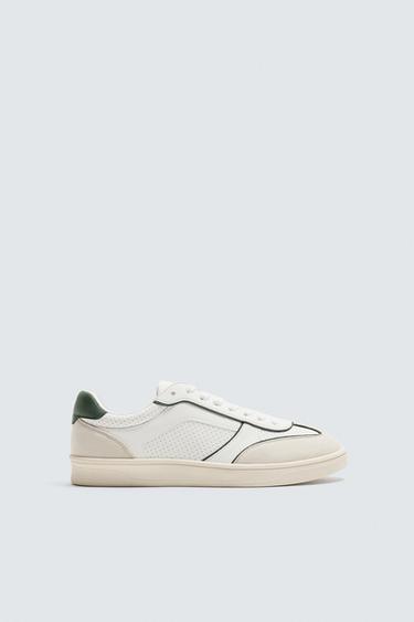 Zara CONTRAST SOLE SNEAKERS - White