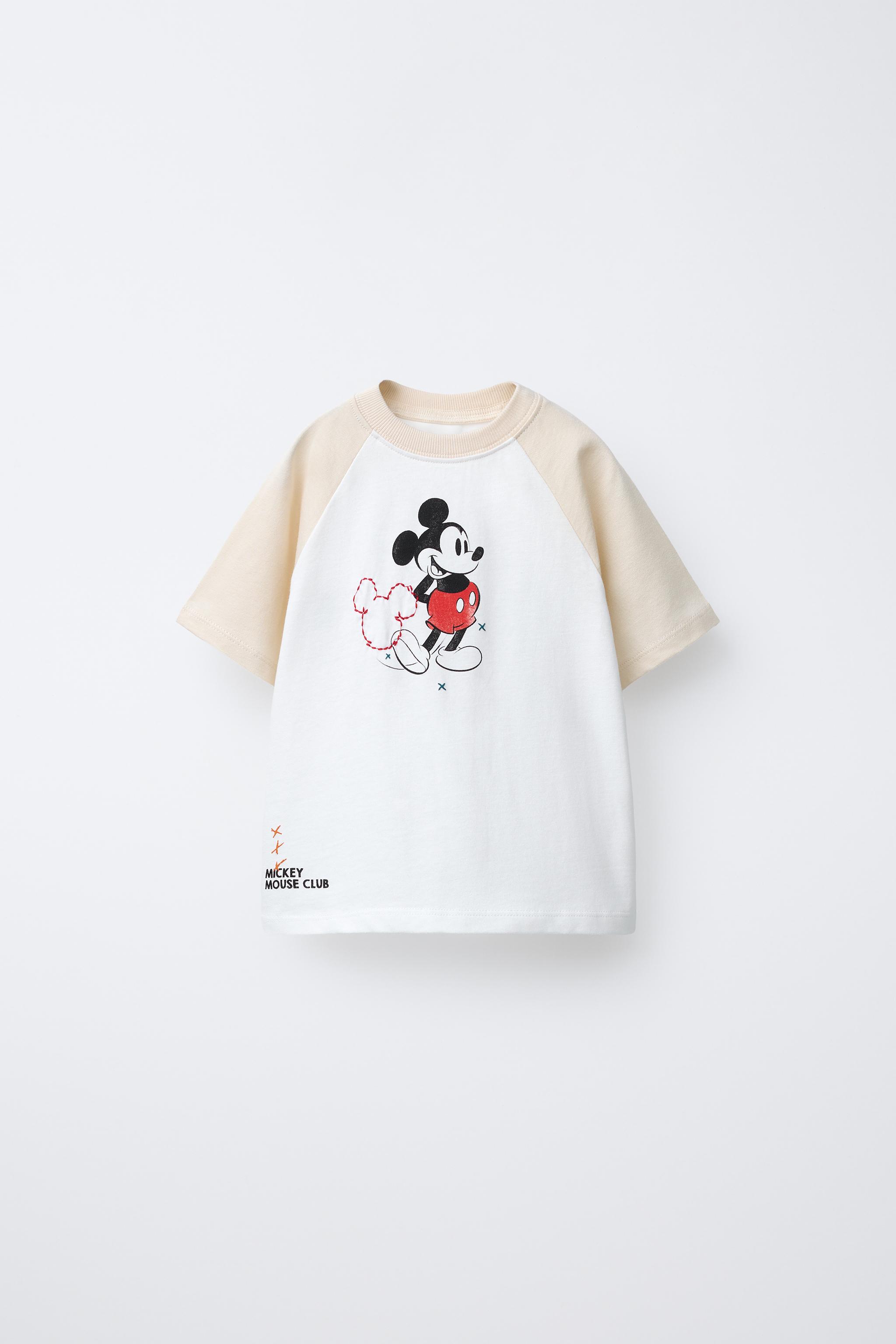MICKEY MOUSE © DISNEY ラグランスリーブTシャツ - エクリュ
