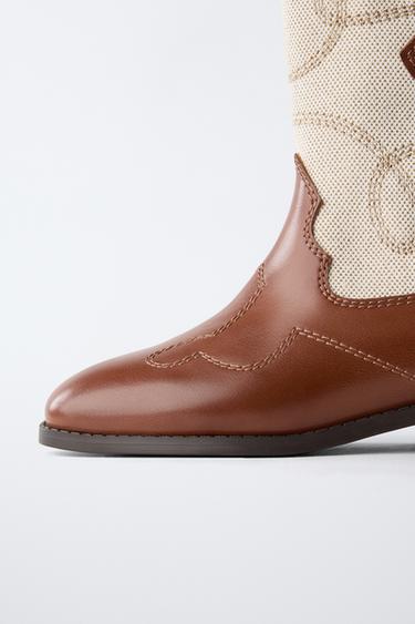 BOTTES COW-BOY - Marron de Zara - Image 3