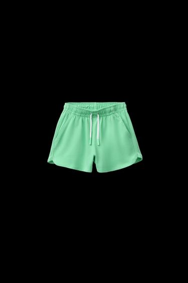 Zara PLAIN BERMUDA SHORTS - Green - Image 0