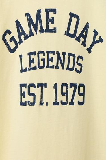 JOGGING SLOGAN T-SHIRT - Yellow by Zara - Image 3