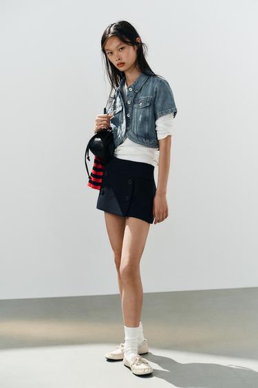 MOCASÍN PLANO PIEL FRUNCIDOS -  de Zara