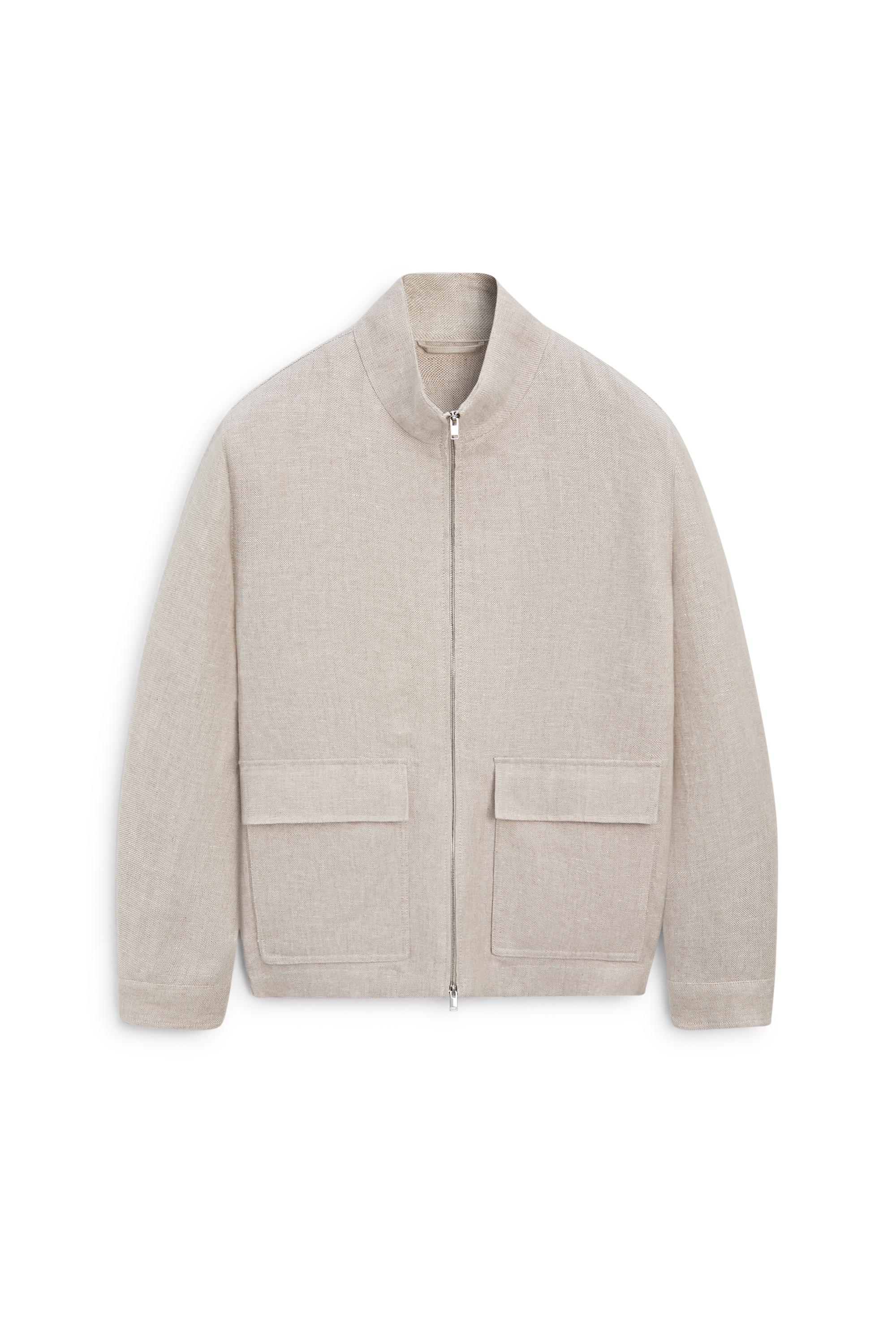 100% linen total look jacket with pockets - Ecru | ZARA United States