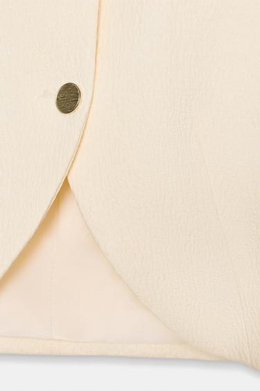 SHORT PUFF-SLEEVE BLAZER - Oyster-white by Zara - Image 7