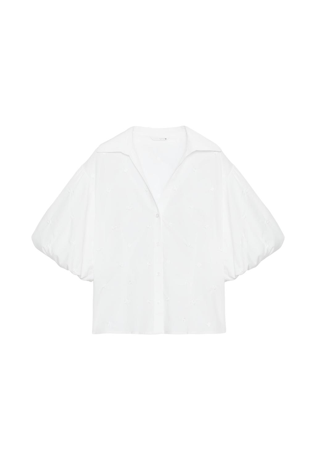 EMBROIDERED PUFF SLEEVE SHIRT - image 3