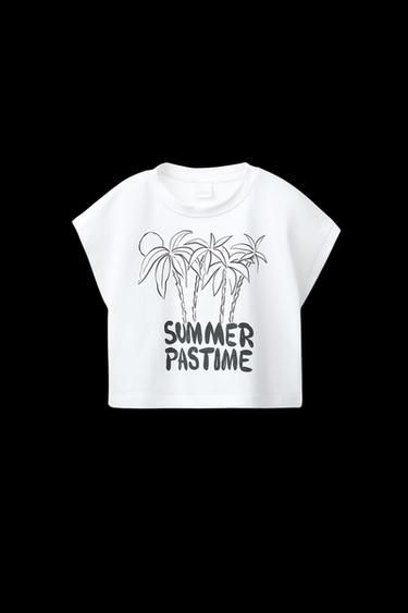 Zara PRINTED T-SHIRT - White - Image 0