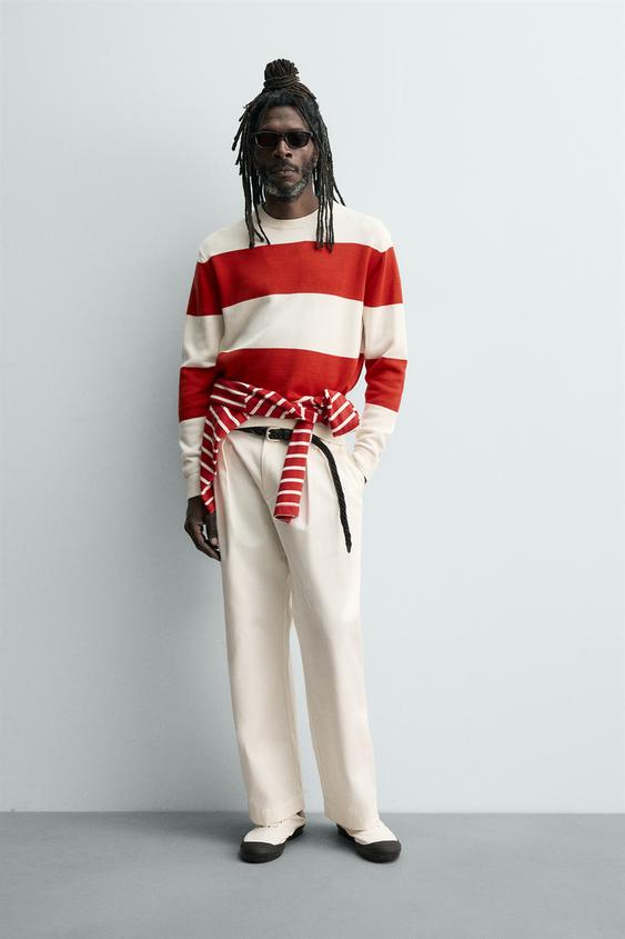 PLEATED CHINO PANTS AARON LEVINE X ZARA from Zara - $119