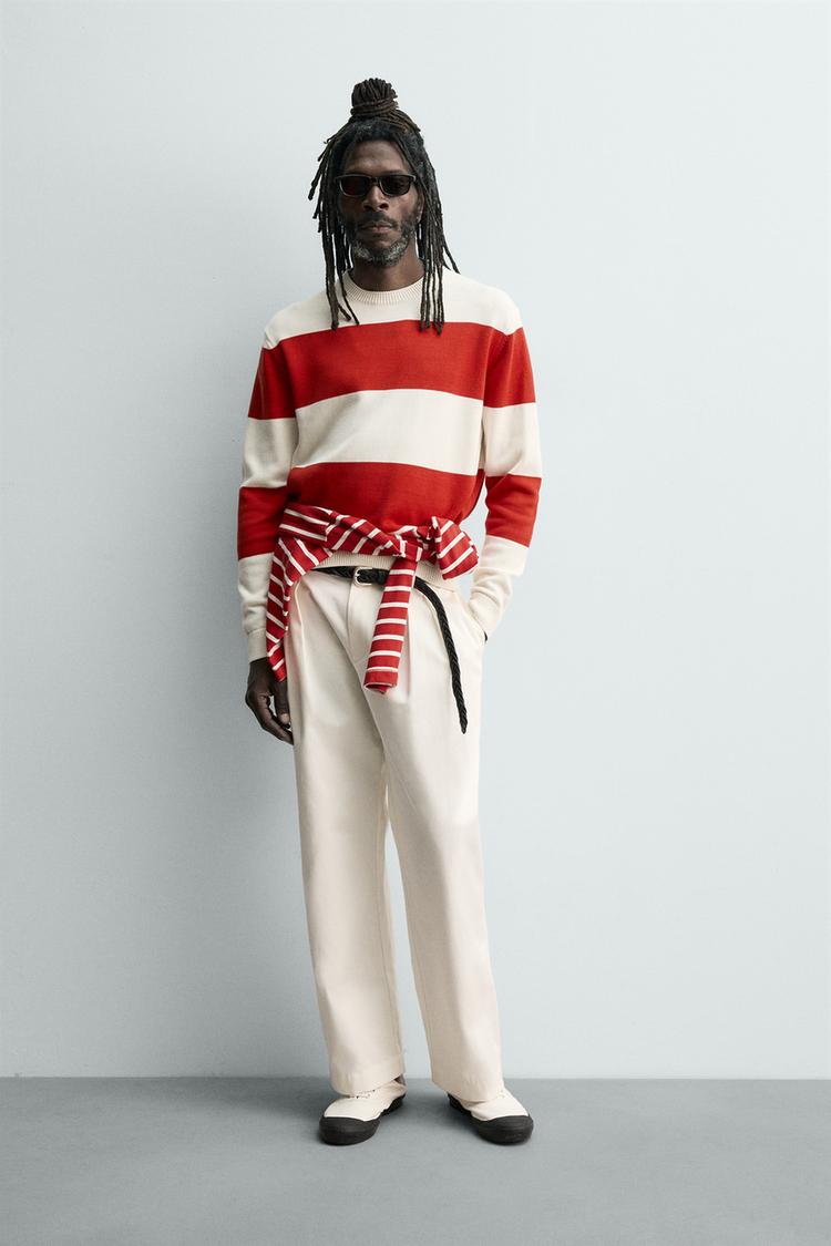 ZARA PLEATED CHINO TROUSERS AARON LEVINE X ZARA