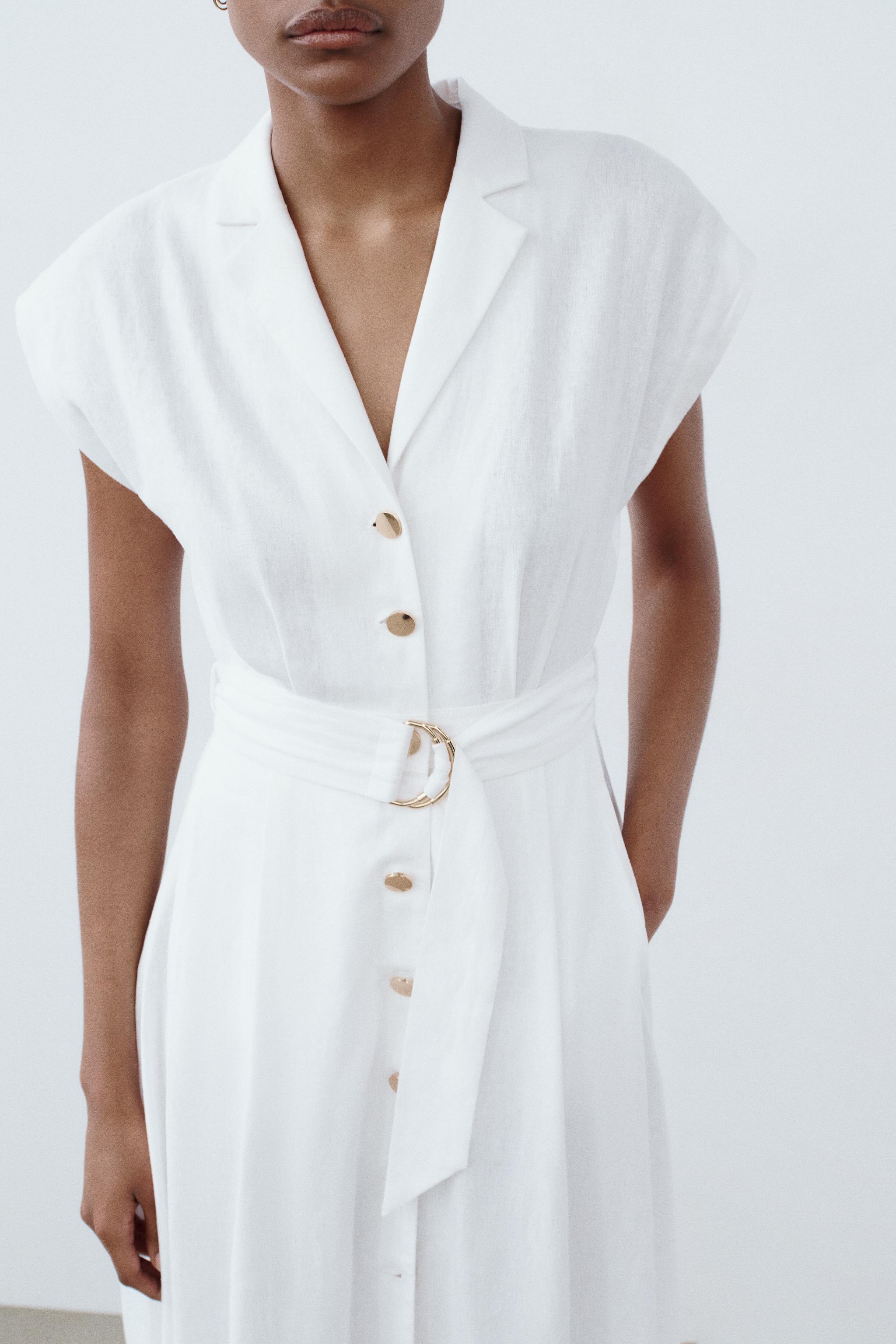 BELTED SHIRTDRESS - White | ZARA United States