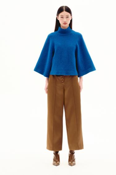 KNIT JUMPER WITH WIDE SLEEVES - Bluish by Zara