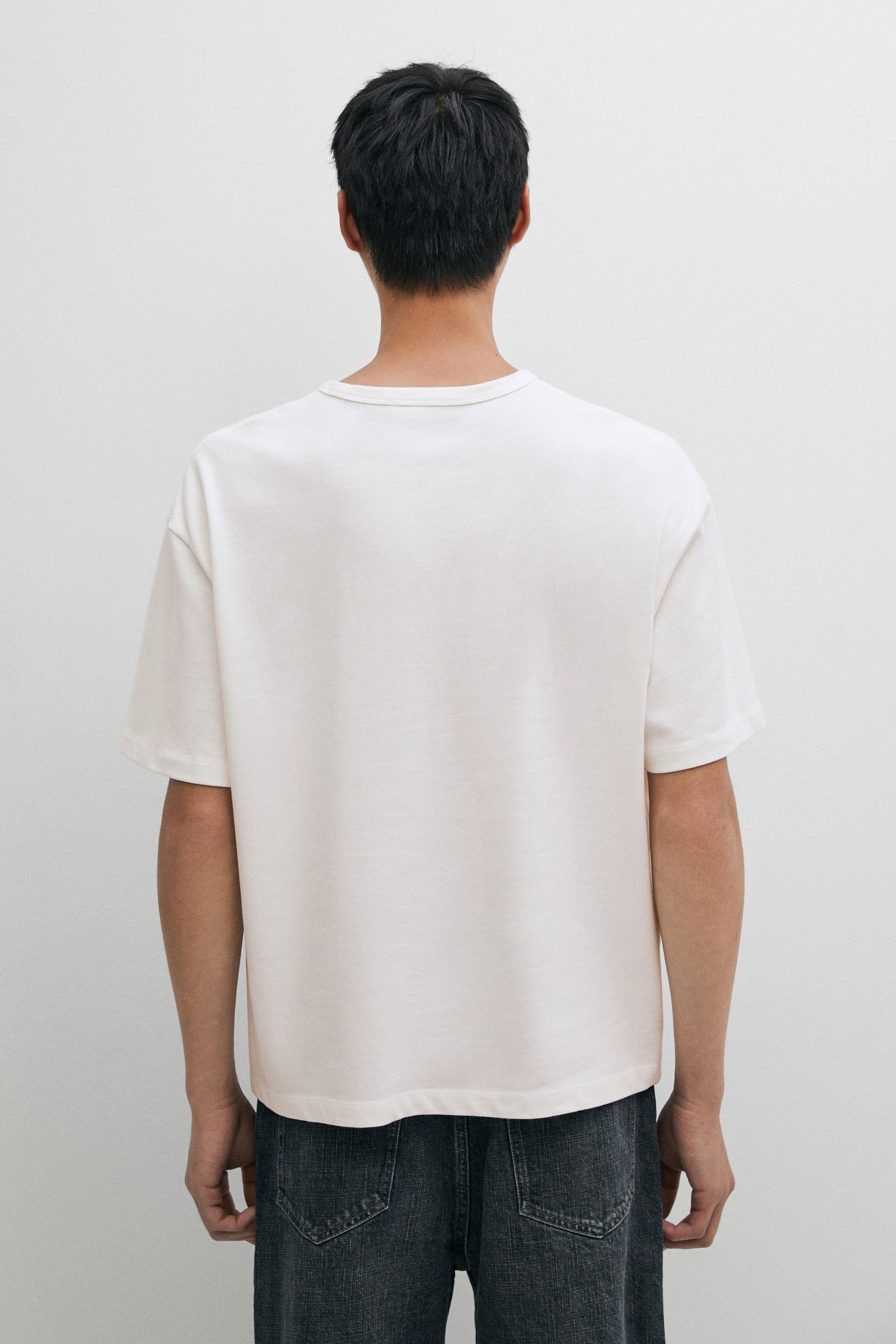 T-shirt boxy manches courtes 100 % coton
