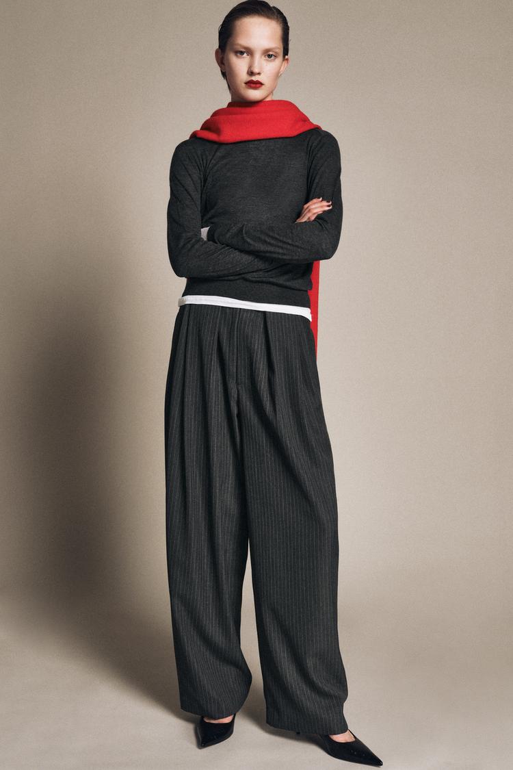Pantalón pliegues raya diplomática zw collection