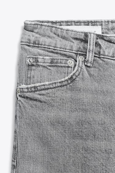 TRF HIGH-WAIST STRAIGHT LEG JEANS - Grey by Zara - Image 2