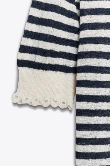 STRIPED KNIT TOP WITH FRILLS - Stripes by Zara - Image 7