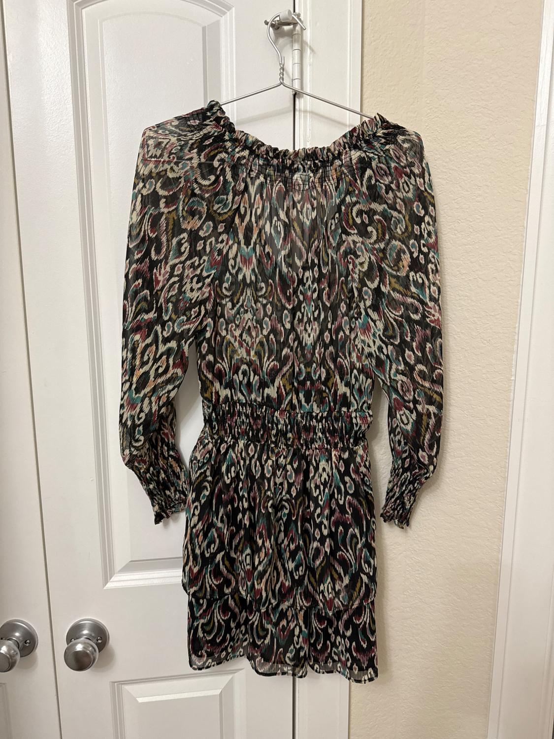 METALLIC THREAD PRINTED MINI DRESS - Image 3