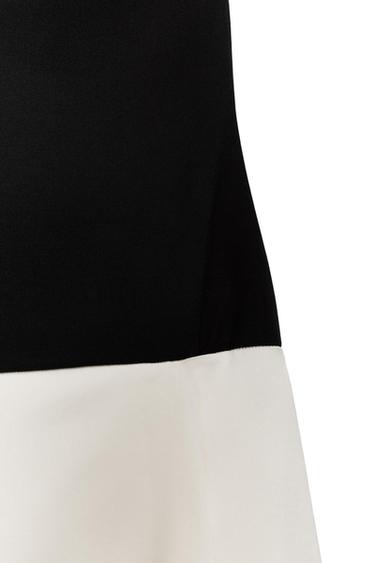 Zara CONTRASTING SHORT DRESS - Black