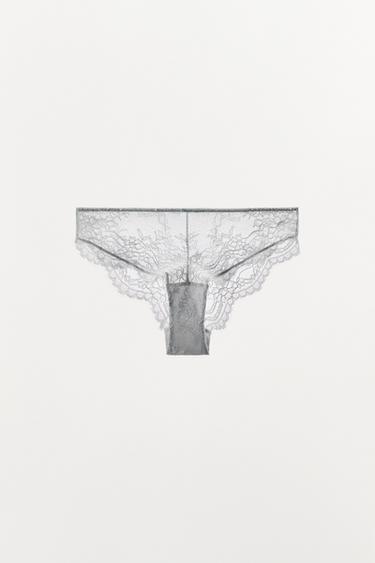 CULOTTE EN DENTELLE - Bleu clair de Zara - Image 3