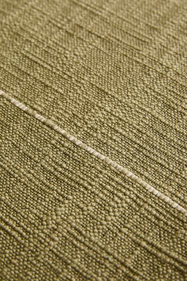 SET DE TABLE COTON RAYURES CONTRASTANTES - Vert de Zara - Image 3