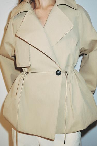 TRENCH COURT À TAILLE AJUSTABLE - Écru / Beige de Zara - Image 3