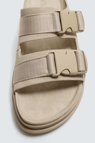CHUNKY LEATHER SANDALS - Beige by Zara - Image 2