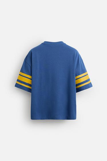 T-SHIRT IMPRIMÉ VARSITY - Bleu de Zara - Image 7