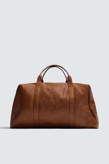 XL LEATHER HANDBAG - Brown by Zara - Image 0