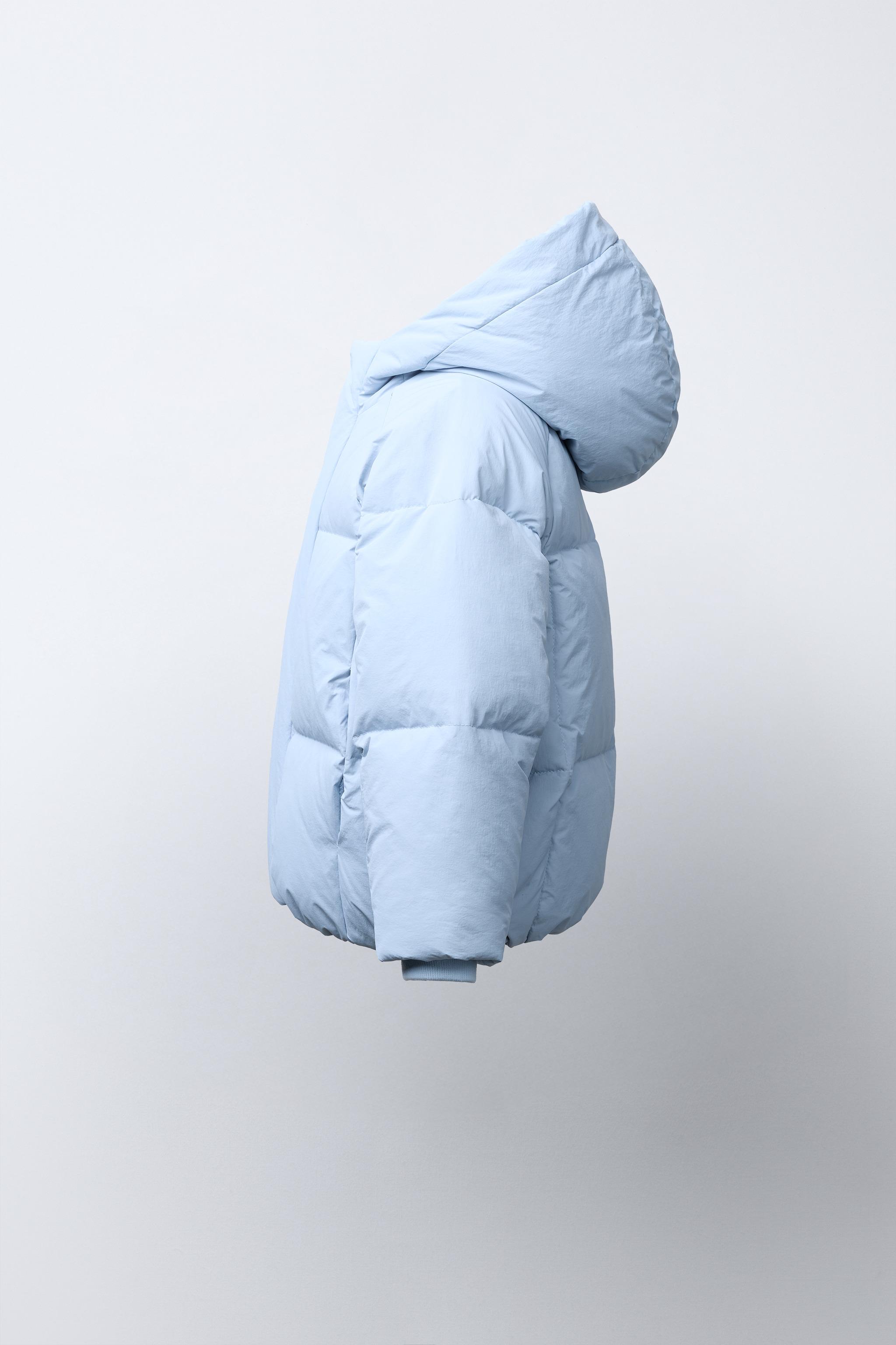 撥水加工入りダウンジャケット - ライトブルー | ZARA Japan / 日本