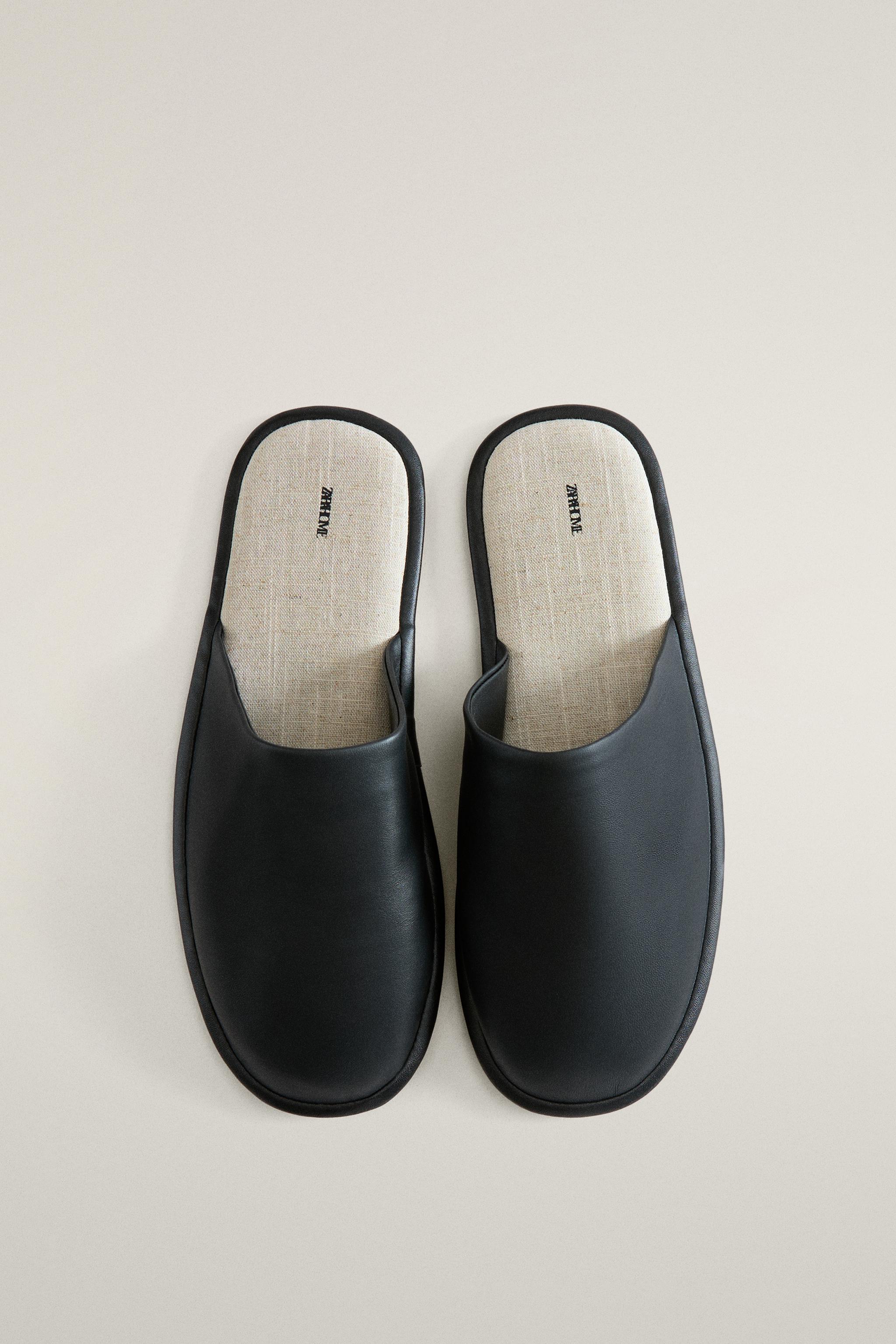 MULE CUIR CONTRASTE
