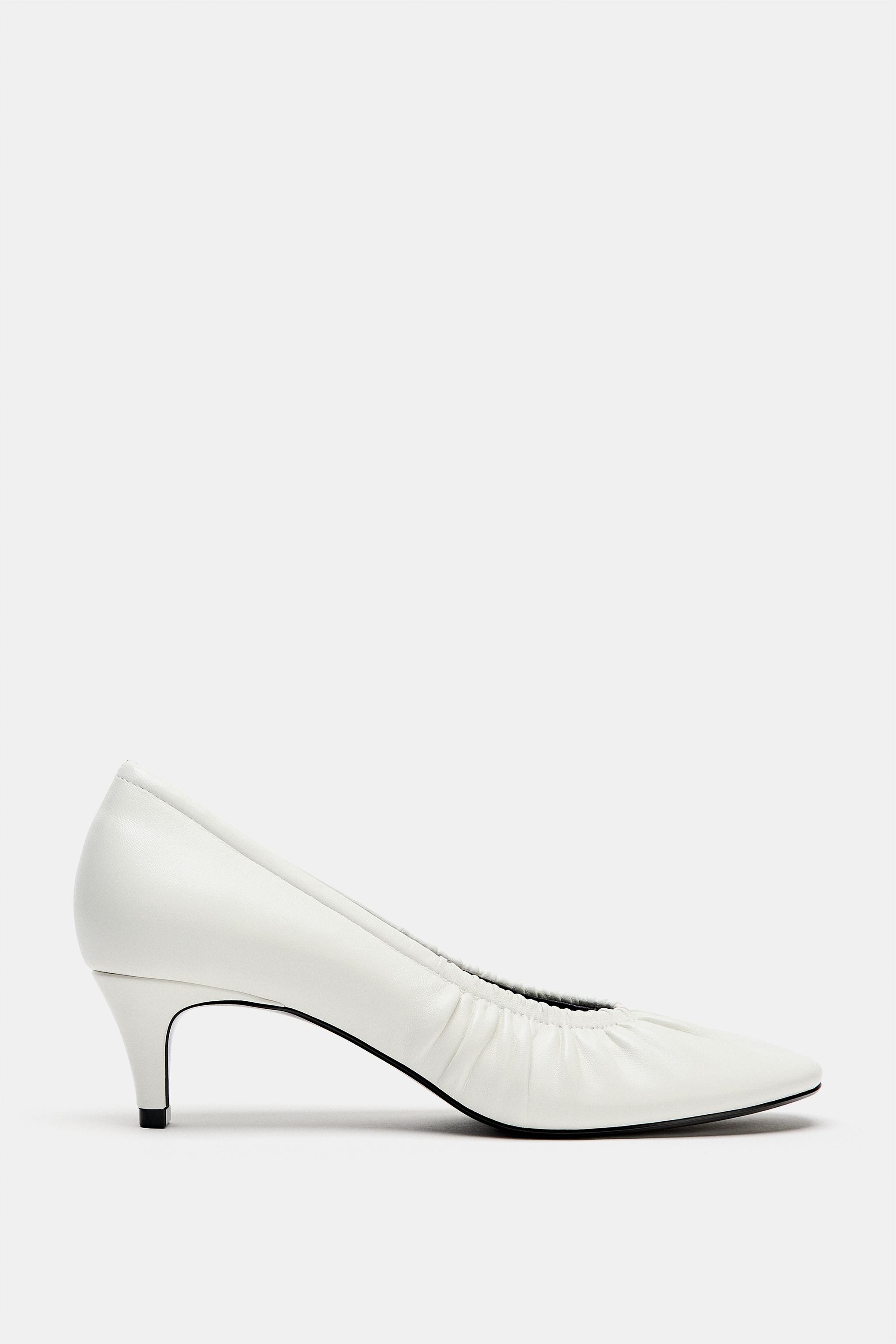 LIMITED EDITION GATHERED LEATHER KITTEN HEELS