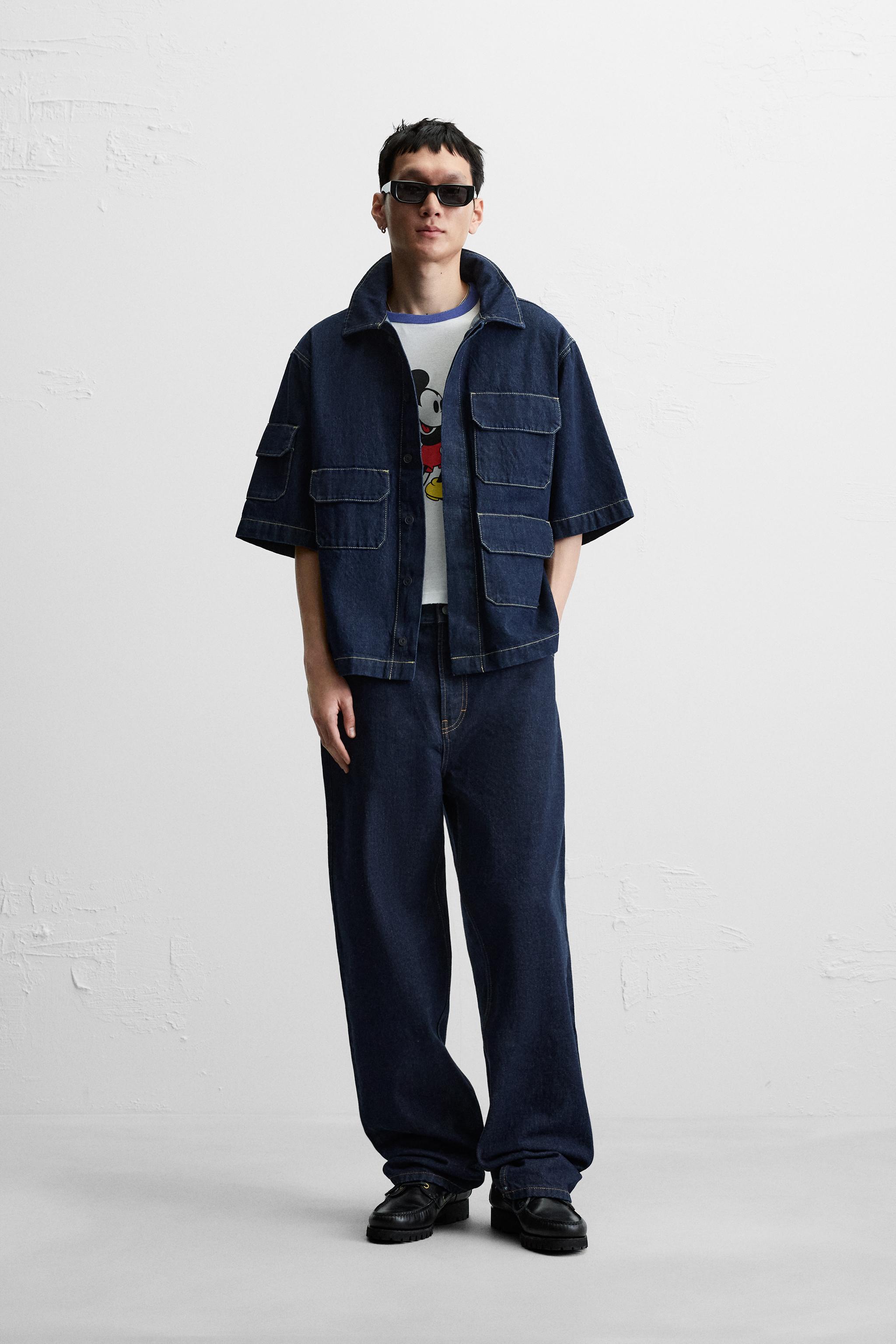 ポケット デニムシャツ - ブルー | ZARA Japan / 日本