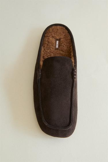 WARM LEATHER MULE LOAFERS - Chocolate Brown by Zara - Image 5