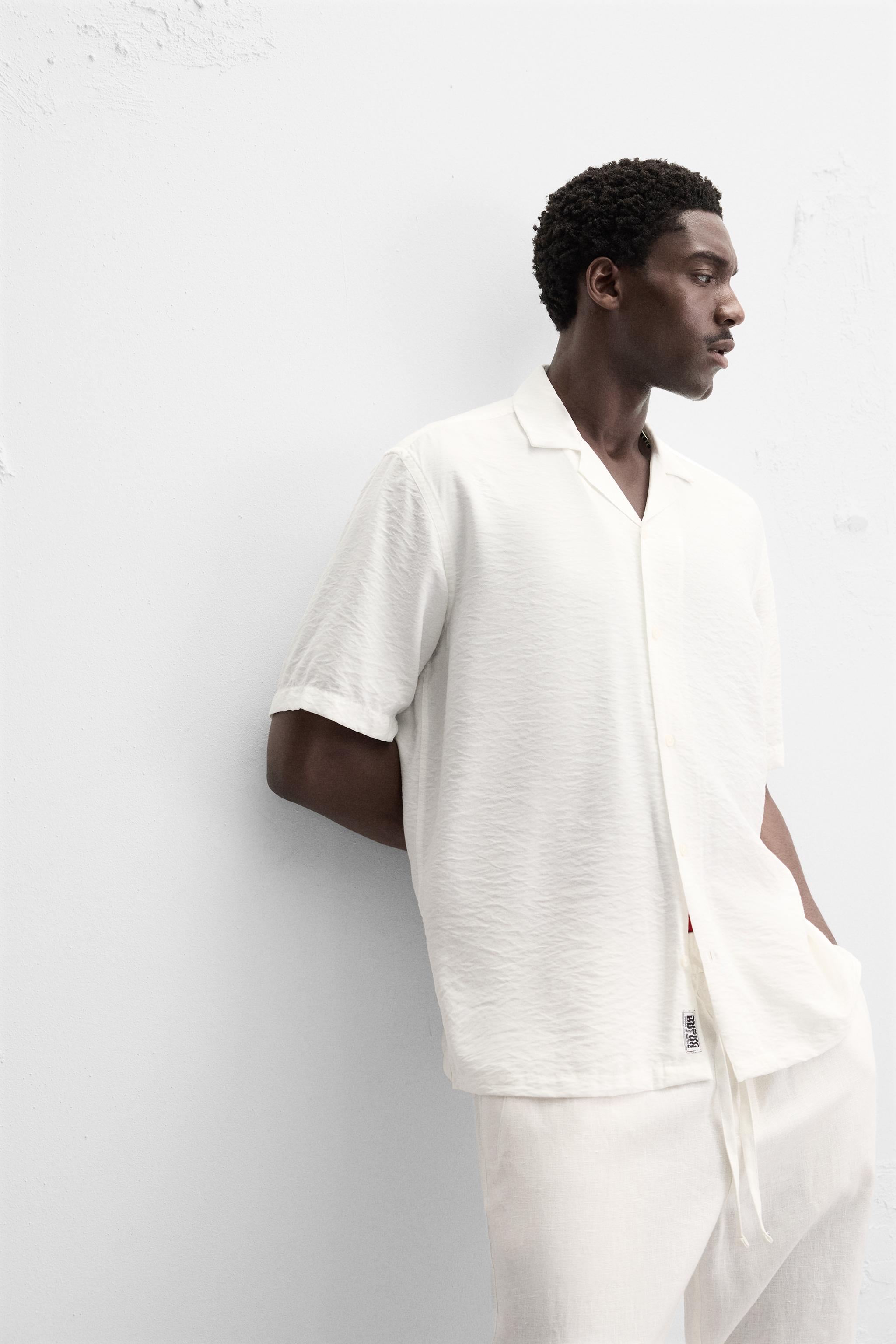 RELAXED FIT FLOWY SHIRT - White | ZARA United States