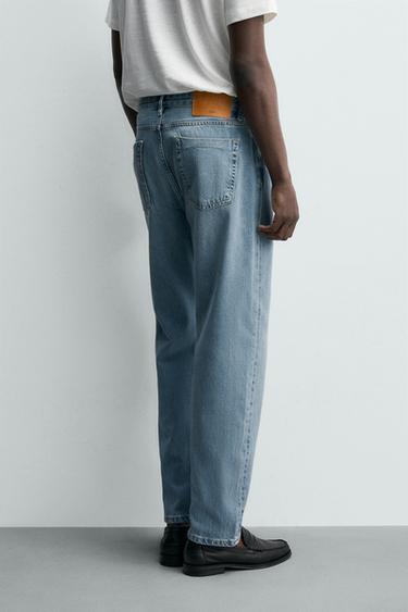 COTTON-LYOCELL STRAIGHT ANKLE FIT JEANS - Light blue by Zara - Image 2
