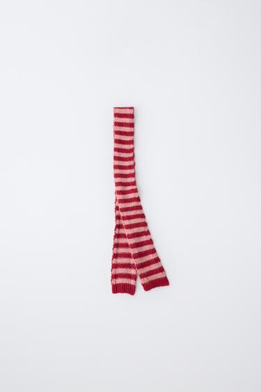 FINE STRIPED SCARF - Maroon by Zara