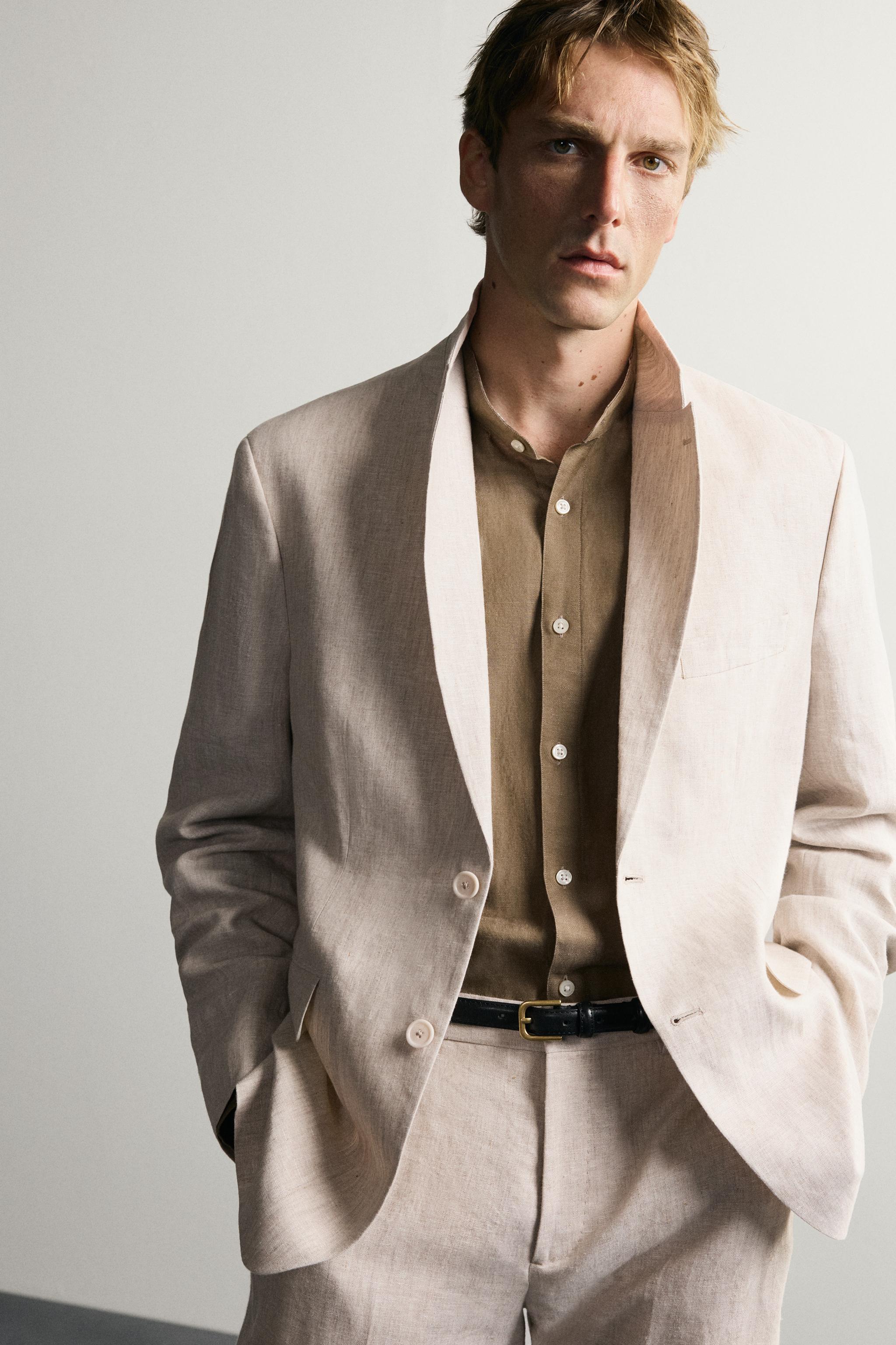 100% LINEN SUIT JACKET