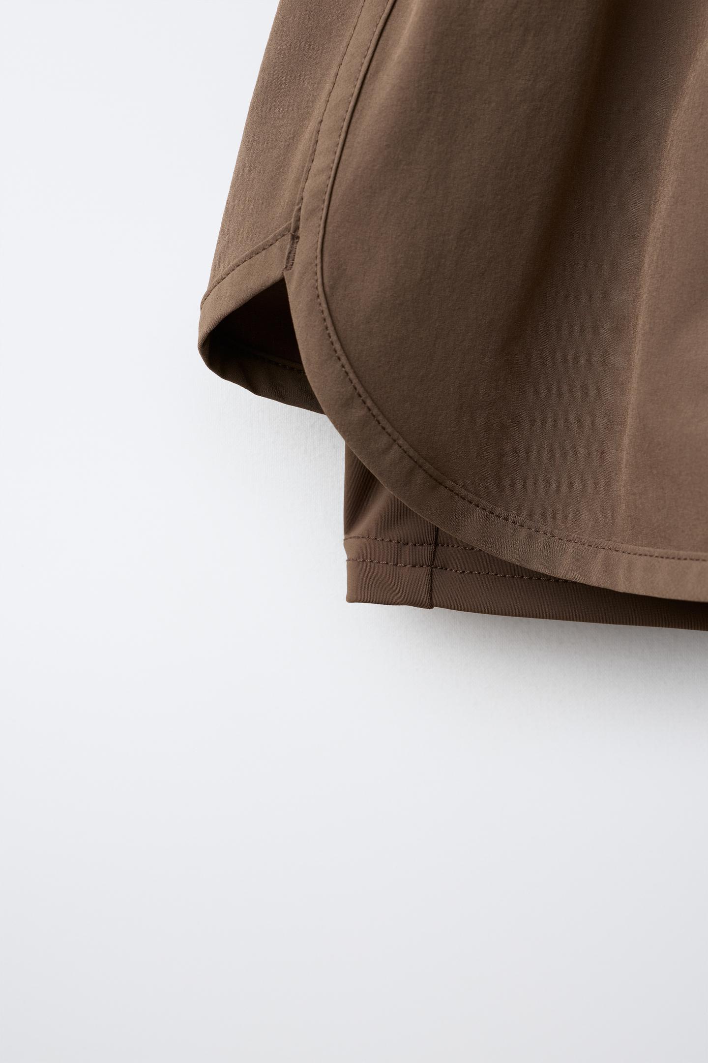 Детские шорты Zara Sporty Cycling Shorts with Inner, цвет: Коричневый — фото 5