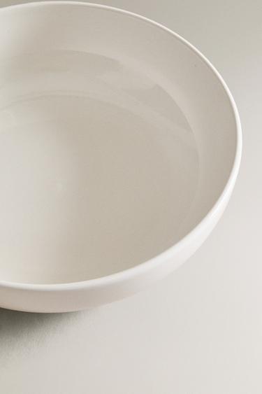 STONEWARE SOUP PLATE - White by Zara - Image 2