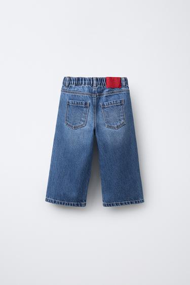 LILO & STITCH © DISNEY EMBROIDERED CULOTTES JEANS - Blue by Zara - Image 1
