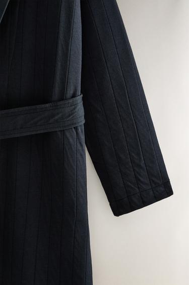 LONG QUILTED DRESSING GOWN - Blue by Zara - Image 2