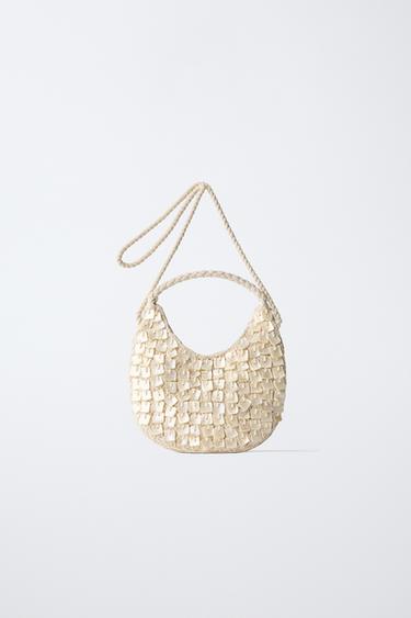 BANDOLERA APLIQUES - Blanco Crudo de Zara