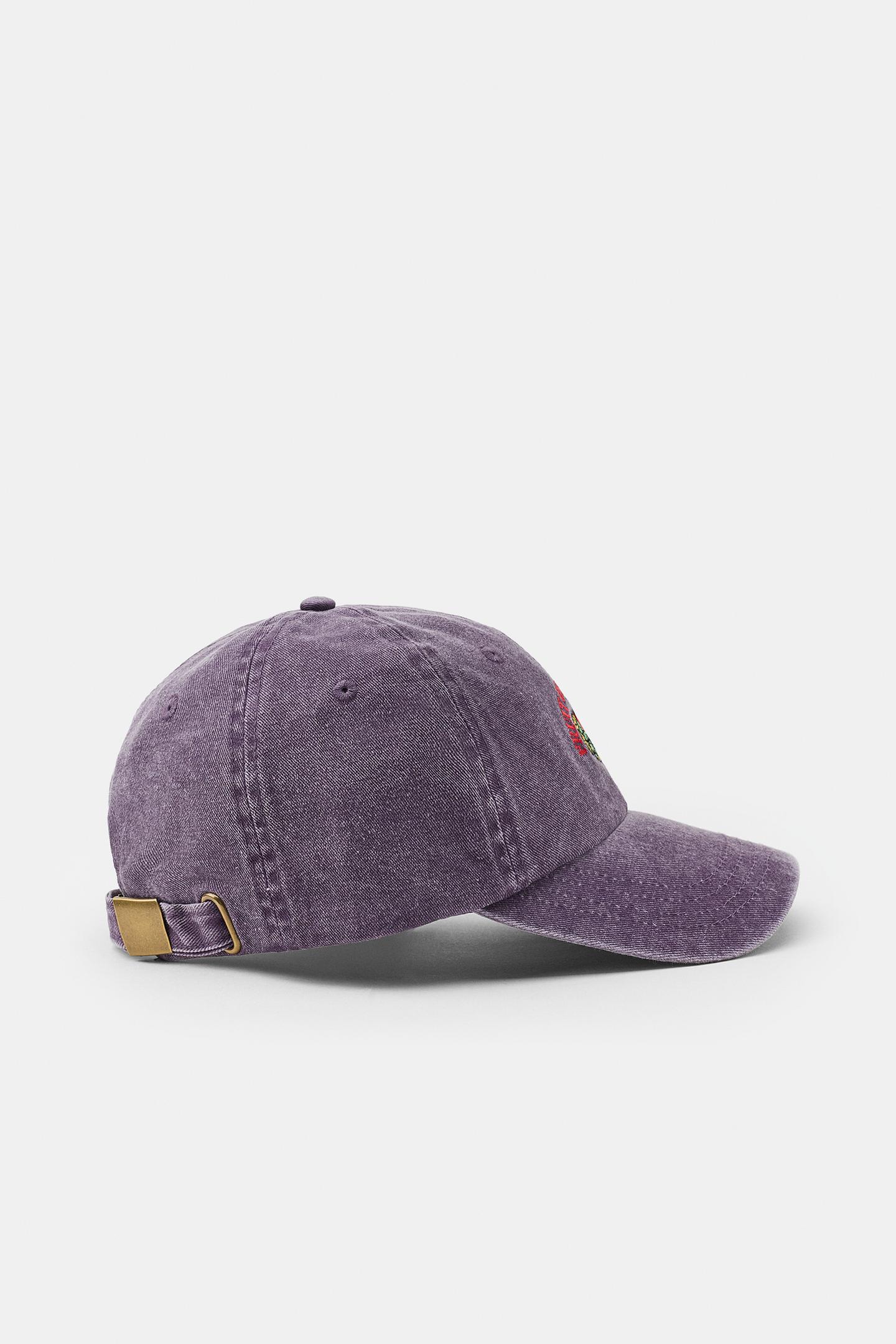 Женская кепка Zara Fruit OF the Loom™ Embroidered Twill, цвет: Фиолетовый — фото 3