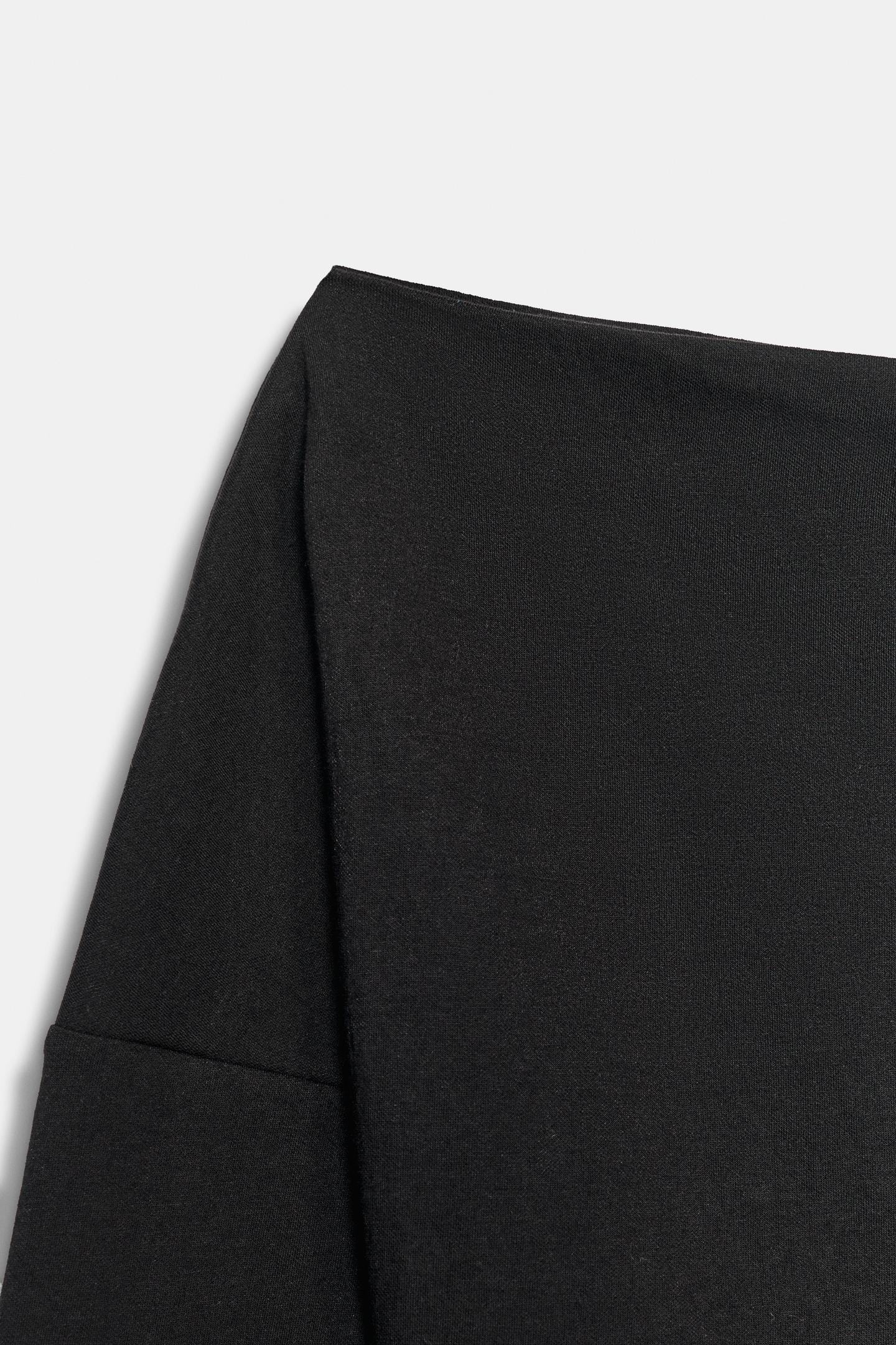 Женское платье Zara Asymmetric Neckline MIDI, цвет: Тёмный баклажановый — фото 6