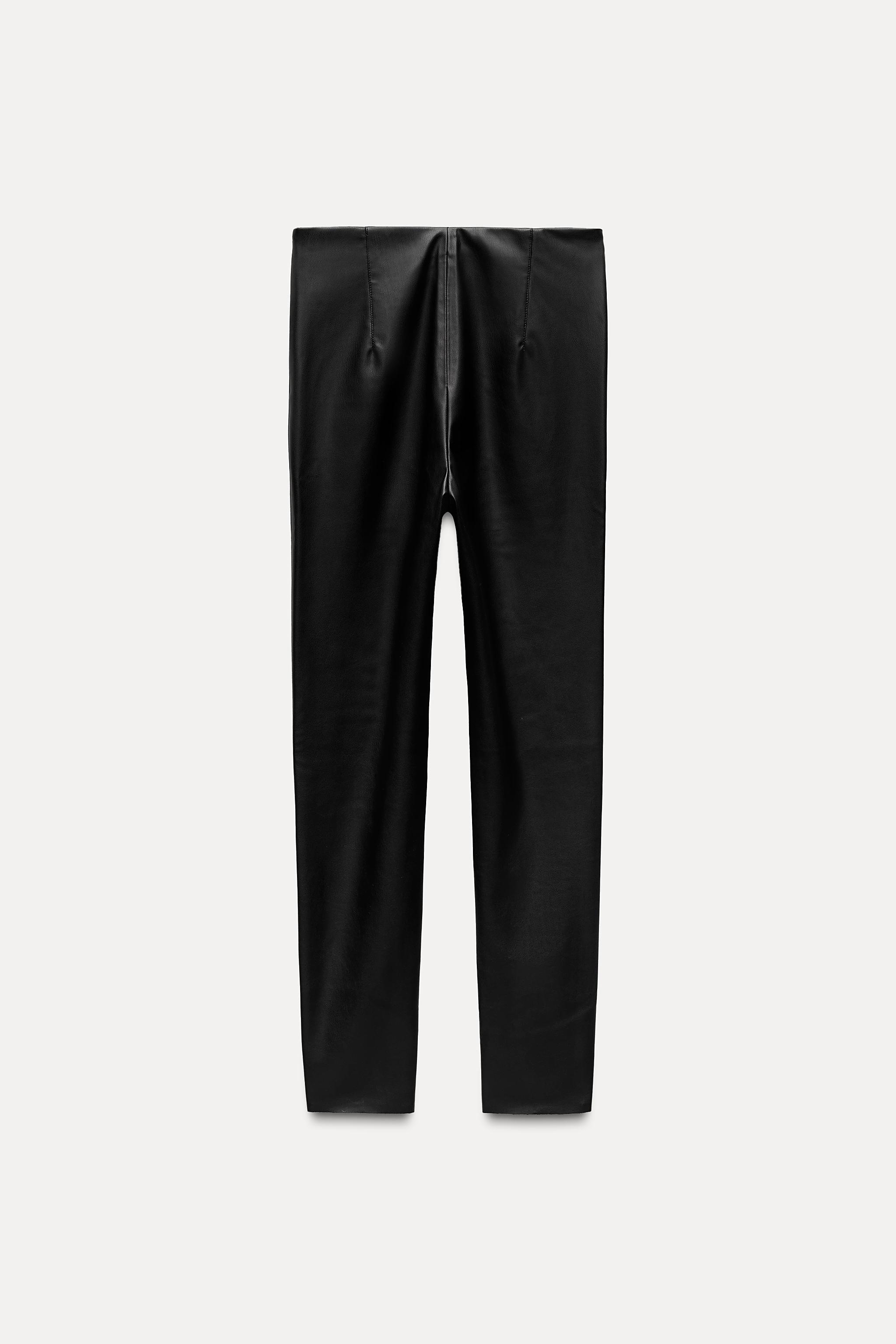 HIGH RISE FAUX LEATHER LEGGINGS Black ZARA United States