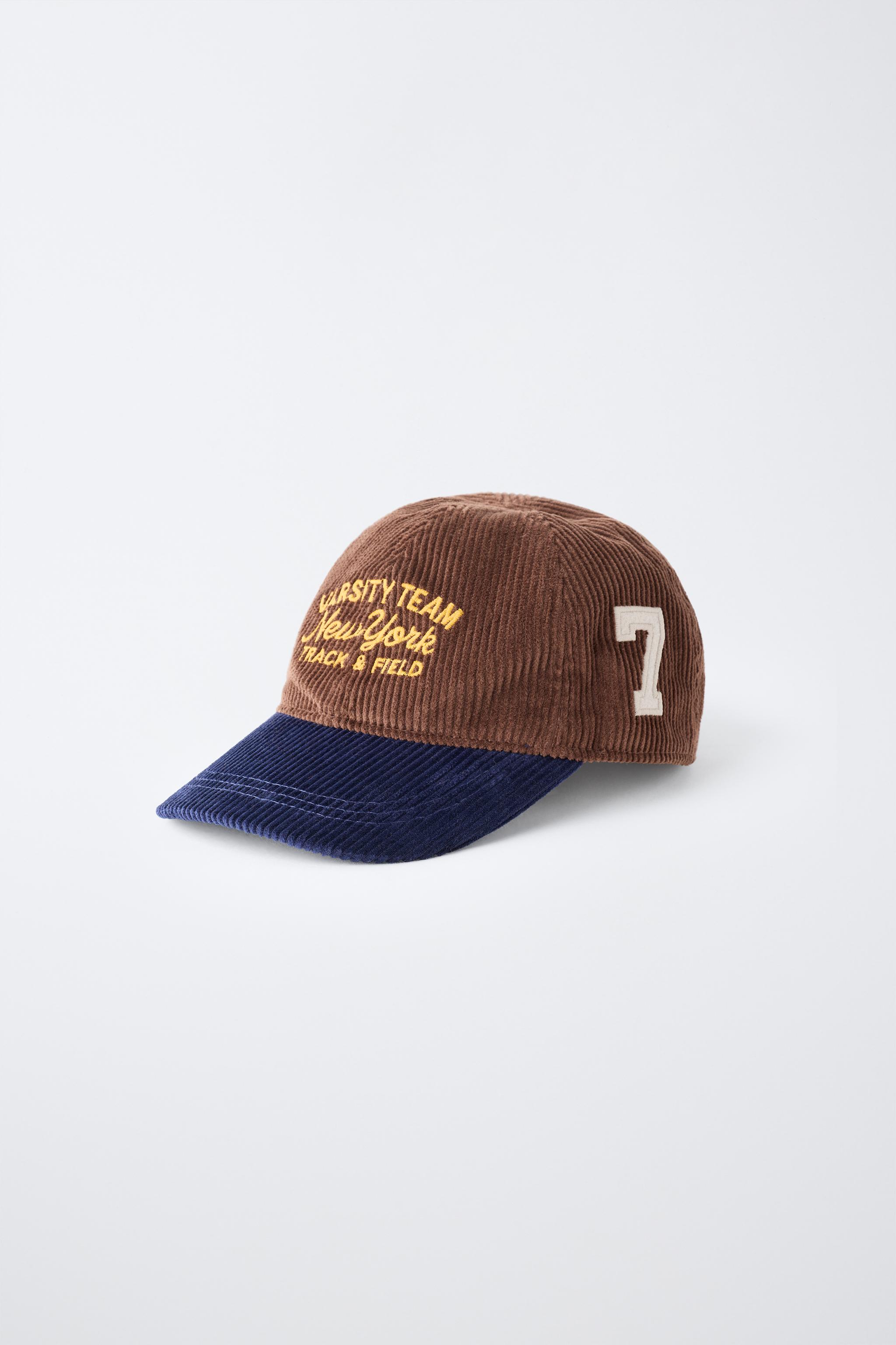 EMBROIDERED TEXT CORDUROY CAP