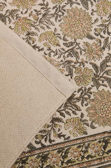 TAPIS COTON IMPRIMÉ FLEUR - Vert de Zara - Image 5