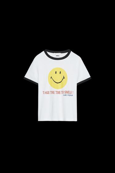 CAMISETA SMILEY® - Blanco roto de Zara - Imagen 0
