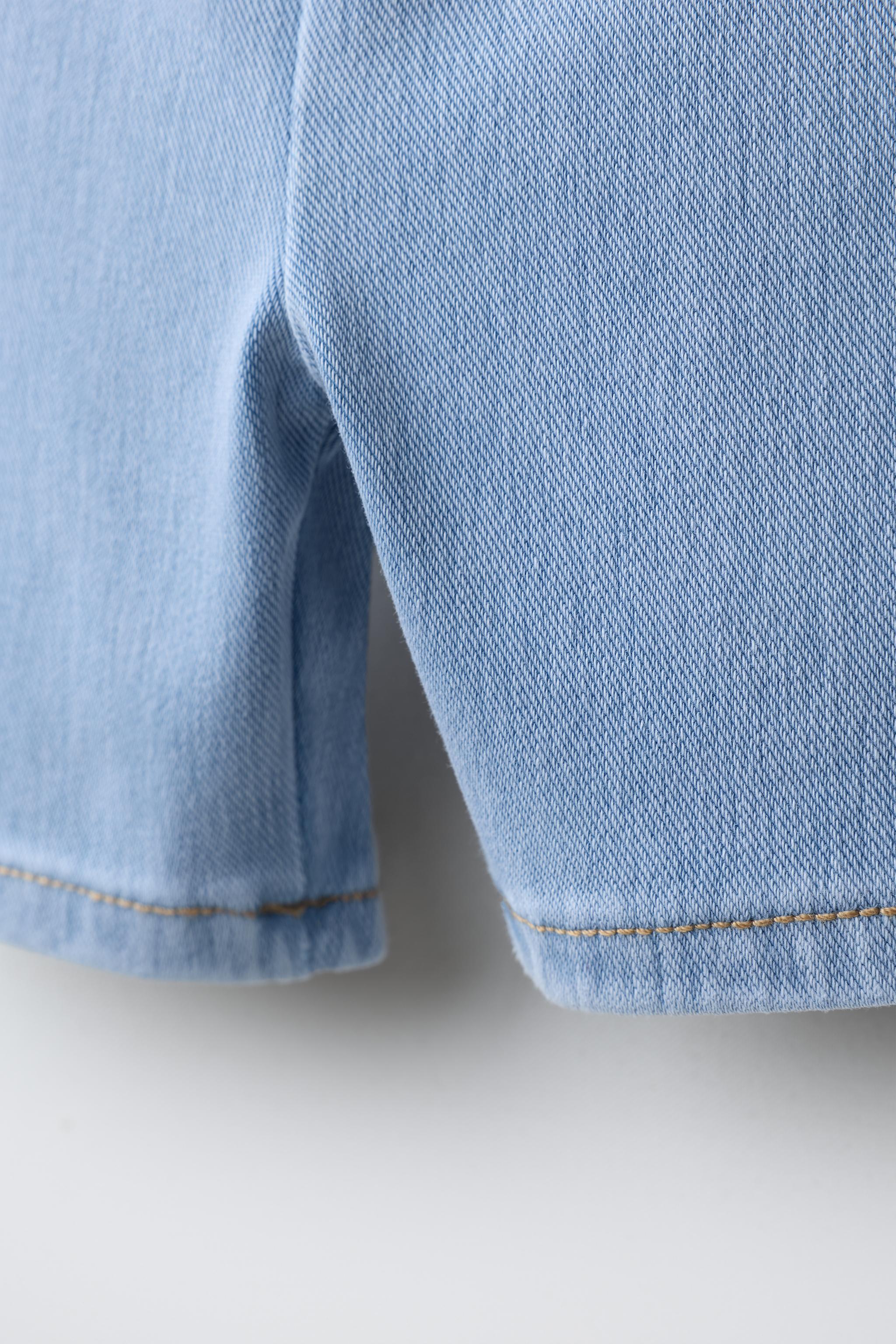 DENIM BIKE SHORTS