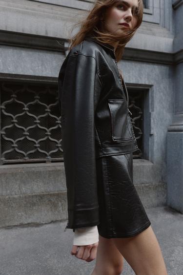 FAUX LEATHER JACKET - Black by Zara