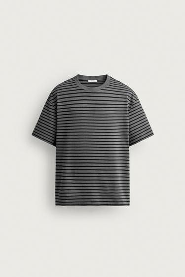 BASIC HEAVYWEIGHT T-SHIRT /03 - striped by Zara