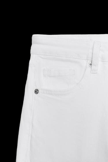 TRF CROPPED FLARE HIGH-WAIST JEANS - White by Zara